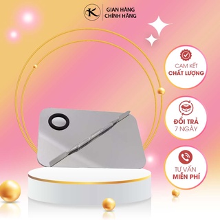 Khay trộn nền inox hỗ trợ mix màu kem nền tặng kèm que trộn KUN034
