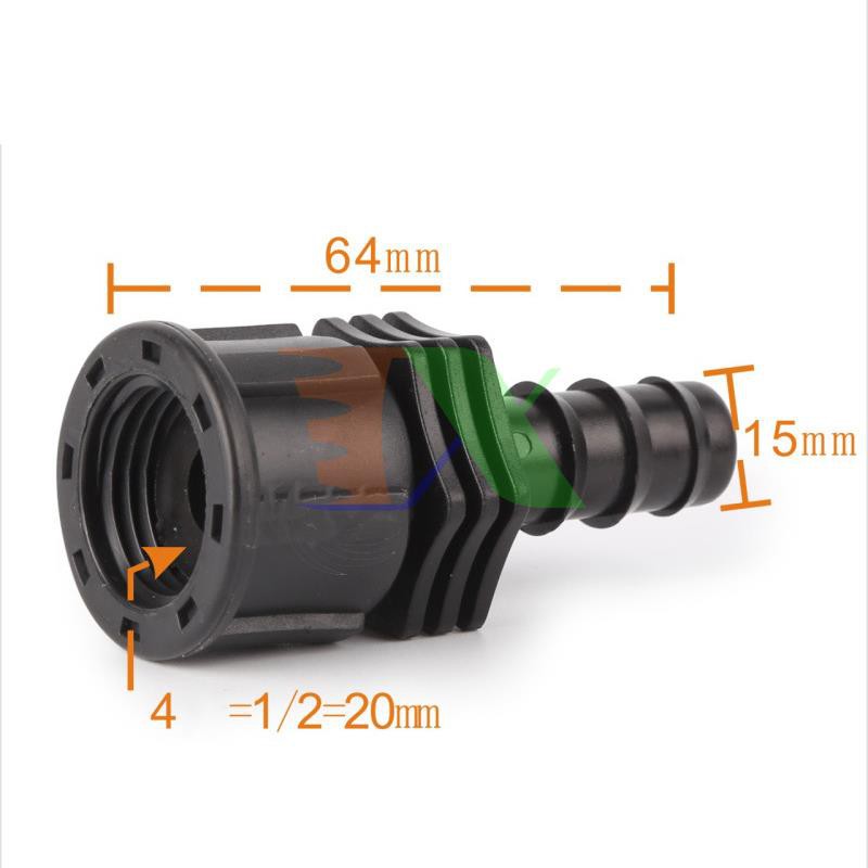 Bộ 2 Khởi thủy TKR-1216T Ren trong 21 ra ống Φ16 mm, Khởi thủy cho dây PVC PE HDPE LDPE