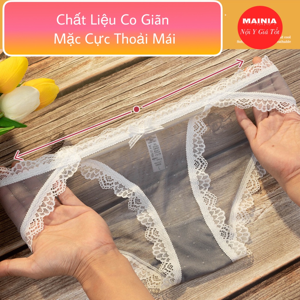 Quần Lót Ren Nữ Xuyên Thấu Viền Ren Qúy Tộc Chíp Ren Nữ Cao Cấp Mainia Shop