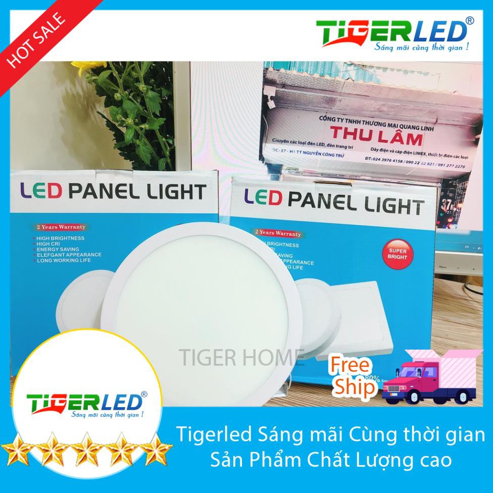 Đèn mâm LED nổi ốp trần 12W tròn - vuông #50k