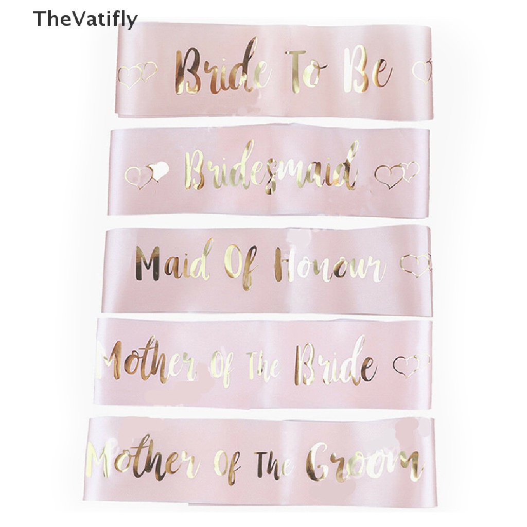[TheVatifly] Dây Đeo Vai In Chữ Bride To Be Sash Bachelor Party Màu Hồng Nóng Bỏng