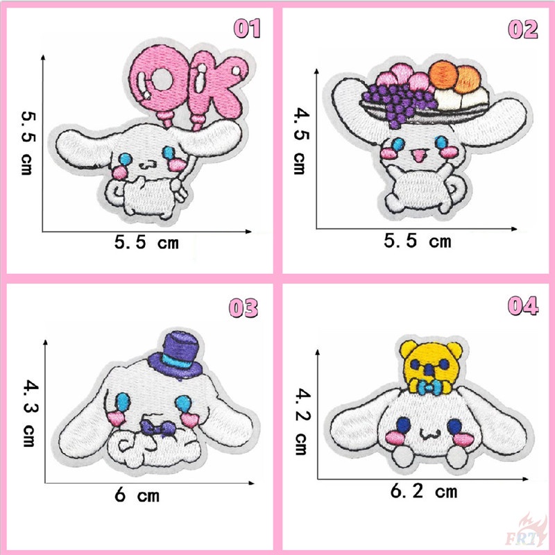 ♥ Miếng Dán Tự Dính Hình Melody & Cinnamoroll Ngọt Ngào ♥ 1 Phụ Kiện Thêu Ủi Vào Quần Áo