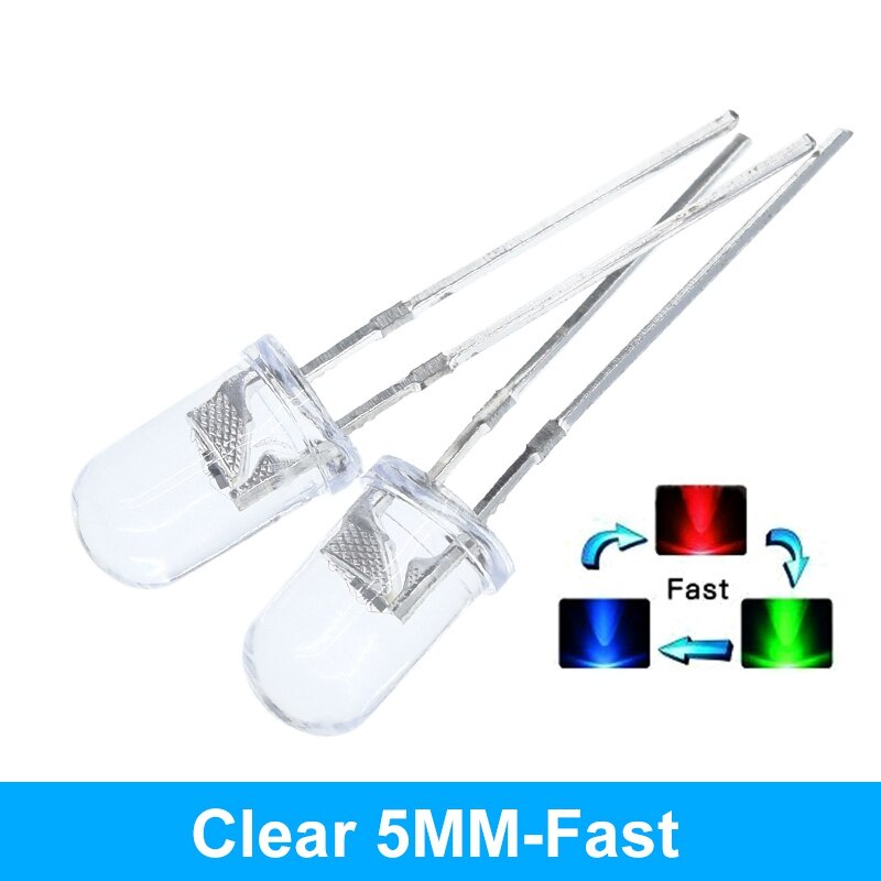 Set 10 Điốt Đèn LED F5 5mm Nhiều Màu Sắc Chuyên Dụng