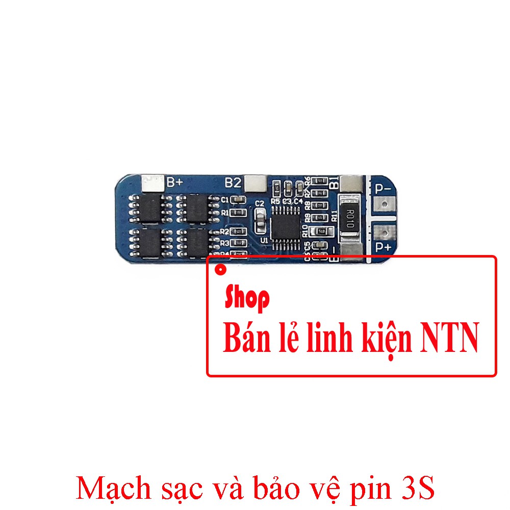 Mạch sạc pin Lithium 18650 nối tiếp 3 cell