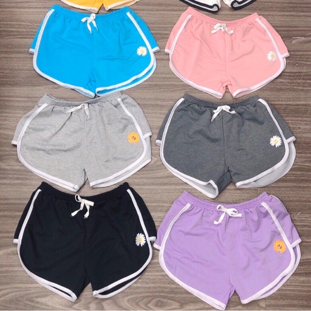 Quần short thể thao, quần tập gym hoa cúc cực đẹp