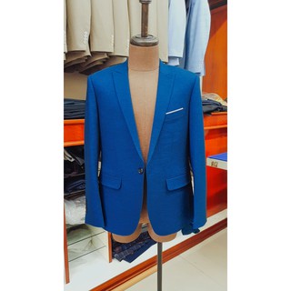 Áo vest nam 2 khuy xanh ocean cao cấp - MIF004