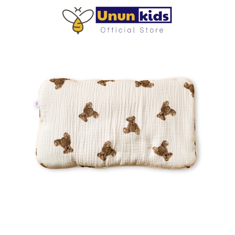 Gối Xô Cho Trẻ Sơ Sinh Họa Tiết Ngộ Nghĩnh Chất Cotton Mềm Mịn, Êm Ái - Unbee Kids - GX002