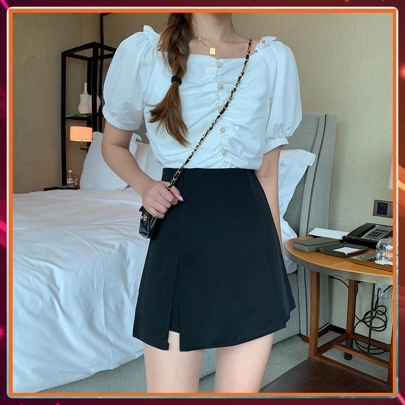 Quần Sooc Nữ Giả Váy Chữ A xẻ tà , Quần Short giả váy chữ a ngắn - mẫu xẻ tà | BigBuy360 - bigbuy360.vn