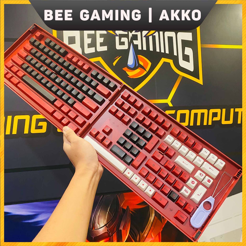 Bộ keycap AKKO Bred Chất liệu PBT Double Shot 158 nút