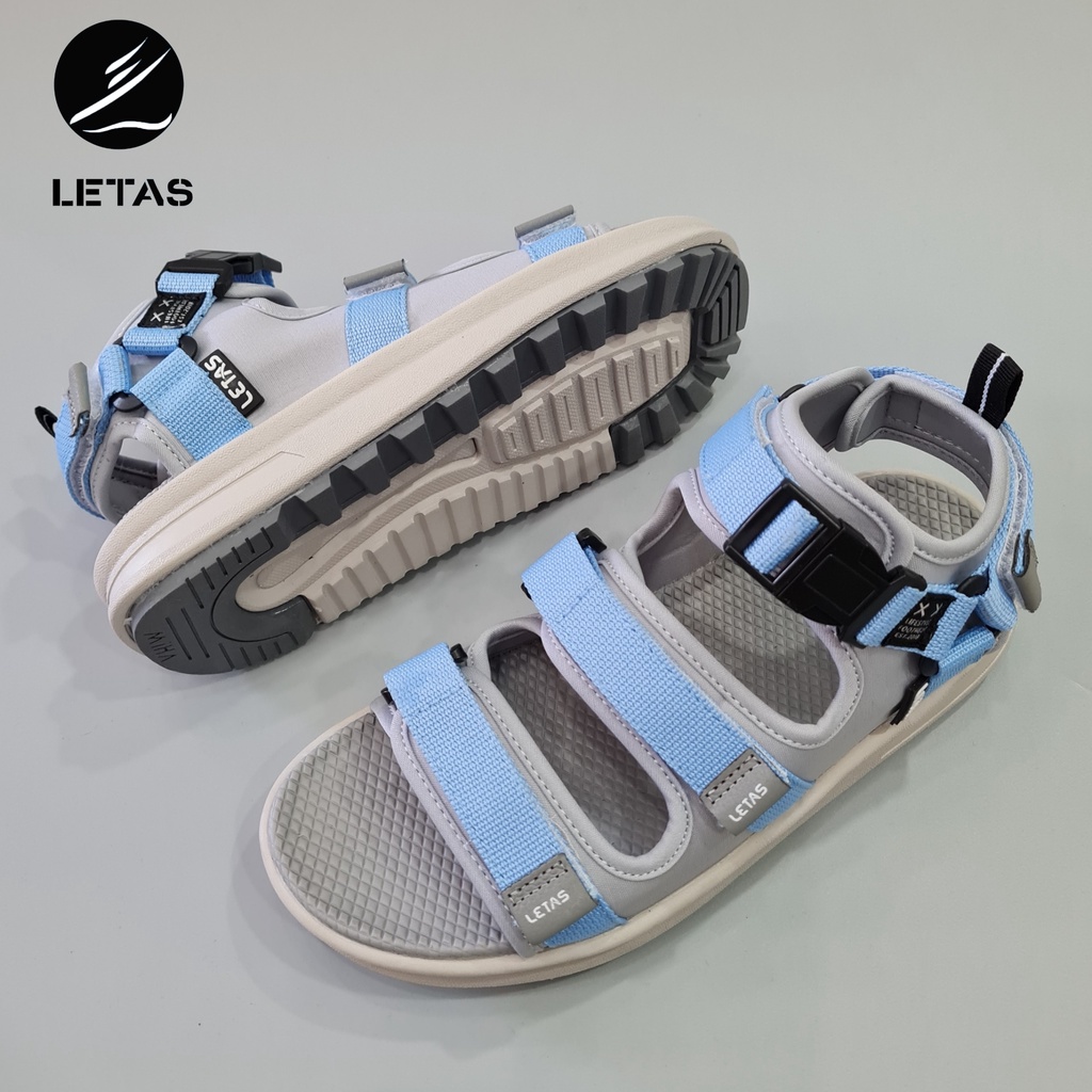 Sandal Unisex Letas D8830 Xanh ngọc ghi