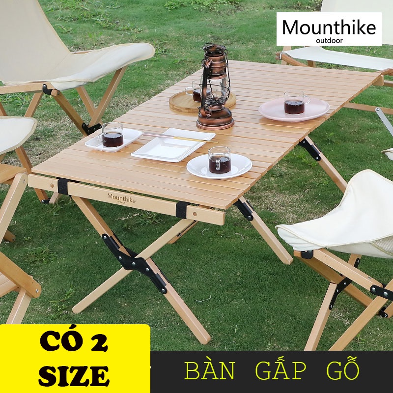 BÀN GỖ CẮM TRẠI DÃ NGOẠI XẾP GỌN - Bàn Gỗ Gấp Gọn Du Lịch MOUNTHIKER