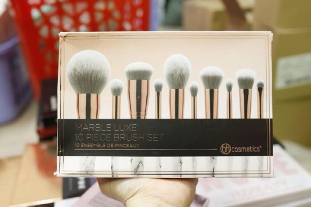 Bộ cọ cao cấp BH cosmetics Marble Luxs brushes 10 cây