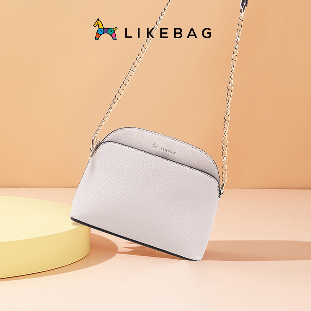 Túi nữ đeo chéo vai LIKEBAG dáng túi basic phối dây xích trẻ trung XK0519 - LIBAGI