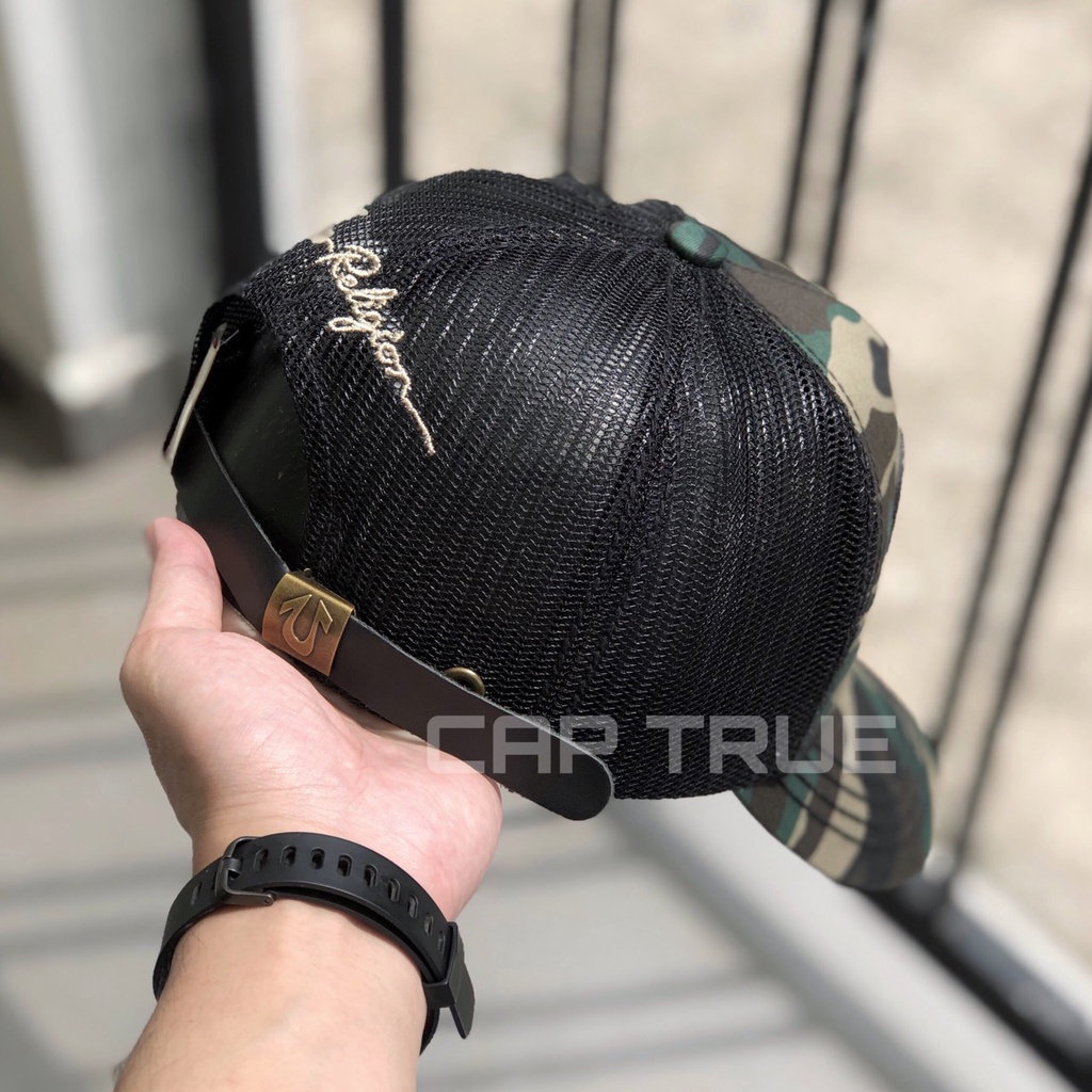 Nón Kết Ông Địa TRUE - Mũ Lưỡi Trai Địa Vuông Phối Lưới Cho Người Chơi Hệ Đẳng Cấp