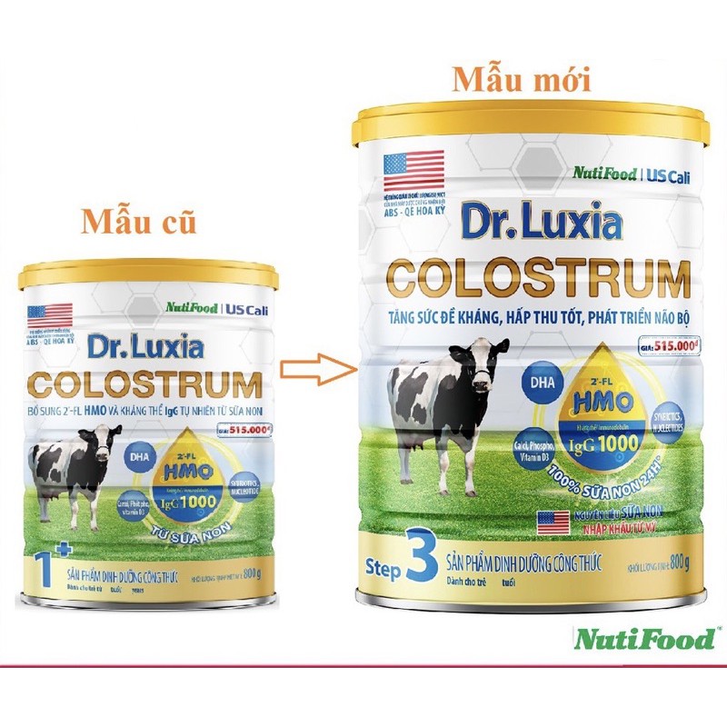 Sữa Dr.luxia Colostrum Đủ Số Step 1,2,3,4 Lon 400g và 800g [ Date Luôn Mới ]