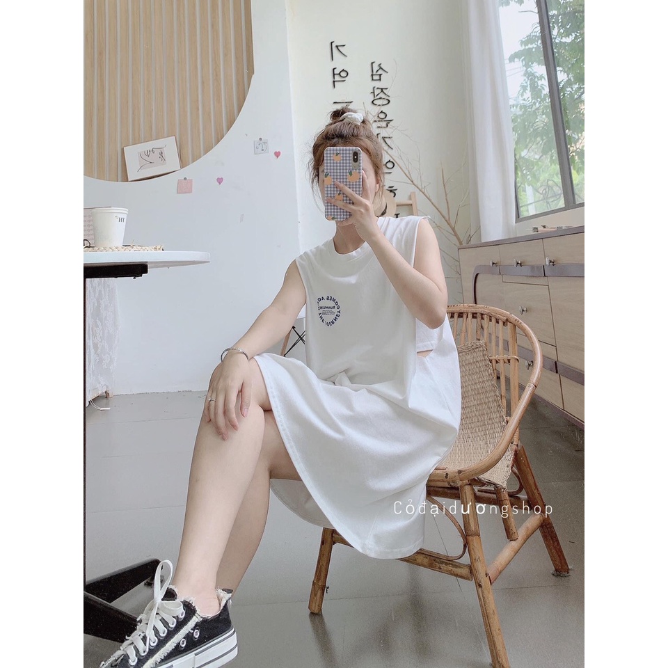 Váy Tanktop Nữ Thun comes - Đầm ba lỗ dáng suông form rộng dễ mặc, phong cách bánh bèo, nữ tính | BigBuy360 - bigbuy360.vn