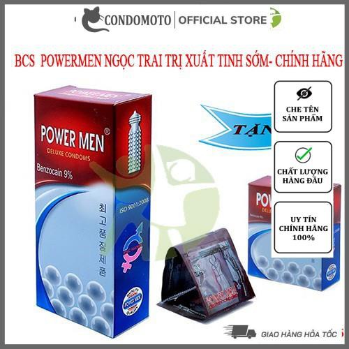 Bao cao su GAI tăng KHOÁI CẢM,chống XTS,  kéo dài thời gian. Bcs SIÊU MỎNG Powermen Ngọc Trai