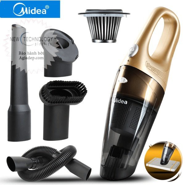 Máy hút bụi cầm tay cao cấp MIDEA + Bộ chuyển đổi nguồn để dùng cả trong nhà và trên ôtô