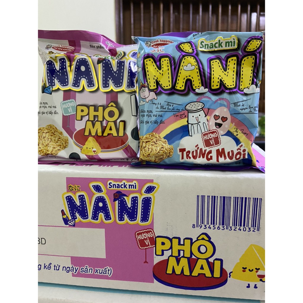 Snack Mì Nà Ní Vị Phô Mai & Trứng Muối 52g