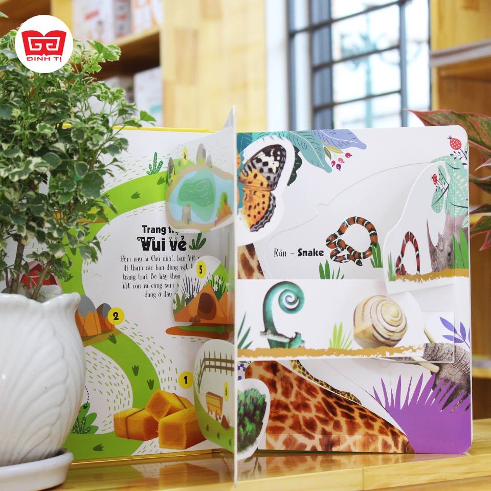 Sách Lift the flap Lật mở khám phá 100 words 100 animals my ABC