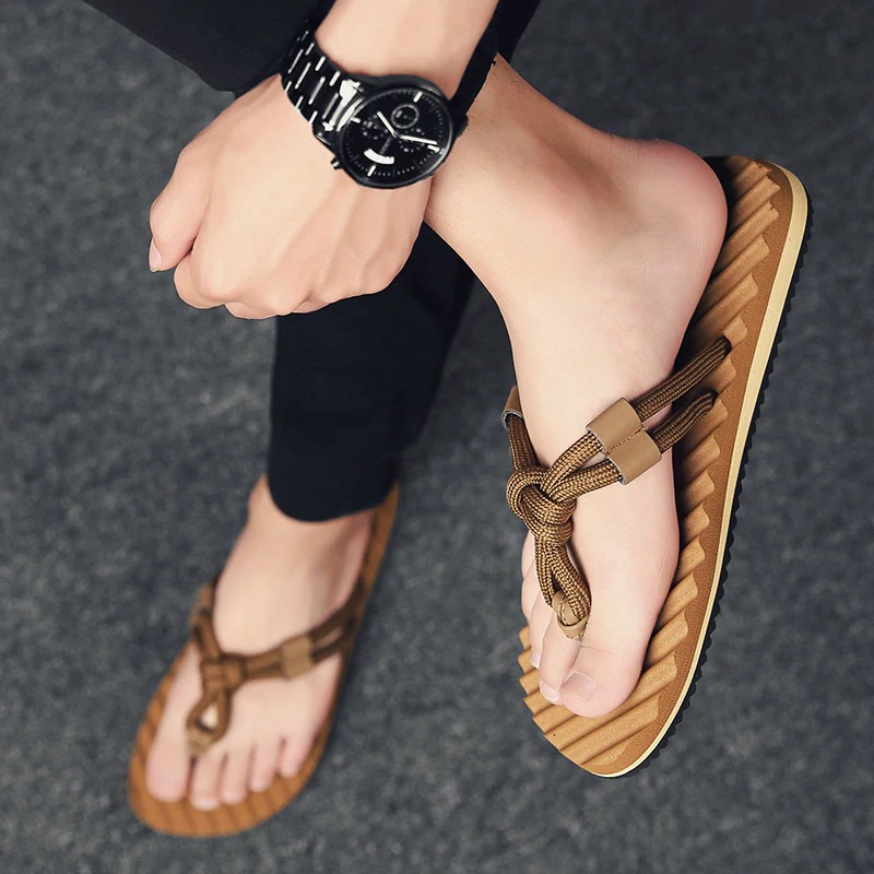 Dép xỏ ngón đi biển thời trang cho nam đế cao su