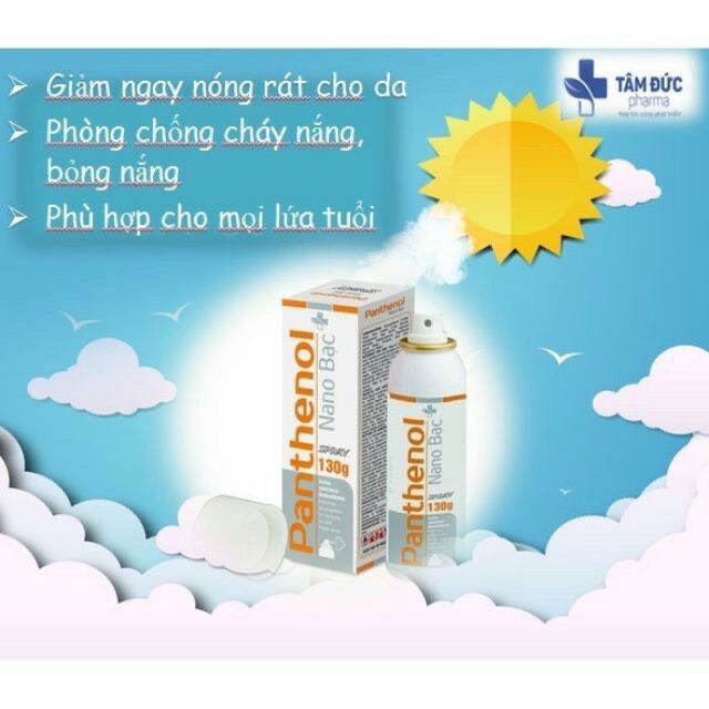 Xịt mát da Panthenol Nano Bạc Spray 130g