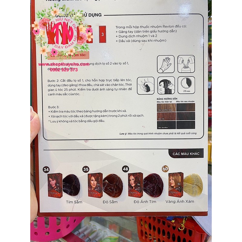 Thuốc nhuộm tóc Revlon Color Silk số 20 (Brown black -  Đen nâu)