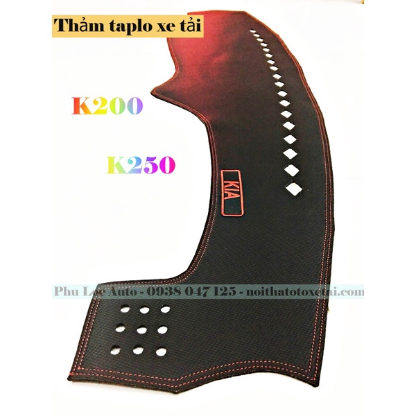 Thảm chống nắng taplo da vân cacbon xe tải KIA K200 K250 1 TẤN 9 2 TẤN