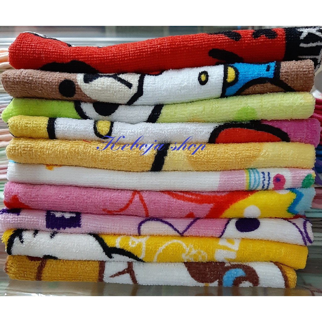 Khăn cotton in hình, khăn tắm, khăn trẻ em 33x76 KB03