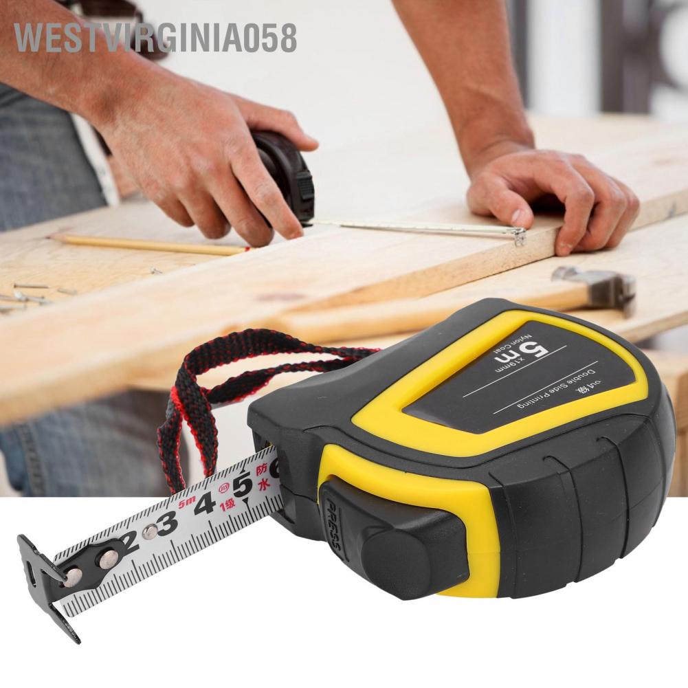 Hàng Hot Băng đo thép Tự động khóa độ chính xác cao Công cụ đo hai mặt để chế biến gỗ 16.4ftx0.7in Hàng giao ngayWestvirginia058
