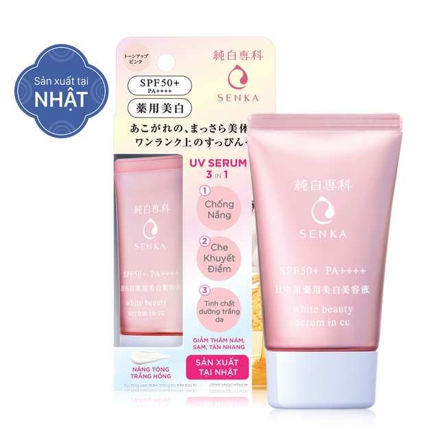 [Mã FMCGMALL giảm 8% đơn 250K] Chống nắng serum 3 trong 1 Senka White Beauty CC 40g | BigBuy360 - bigbuy360.vn