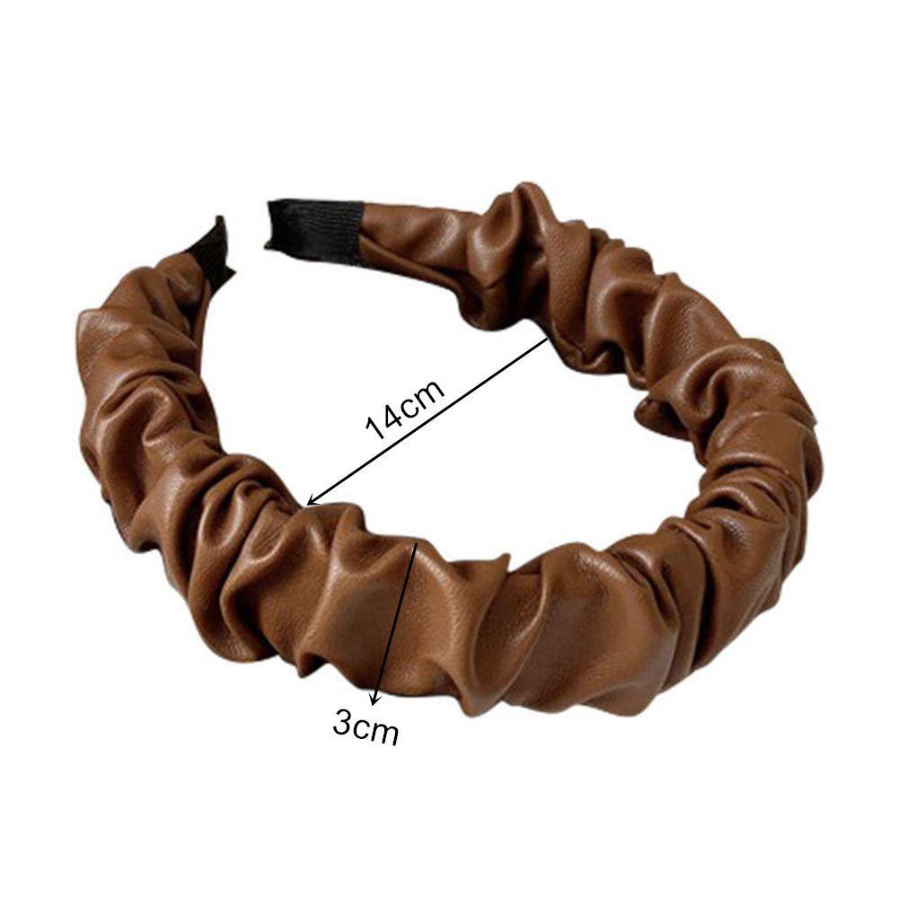 Băng Đô Cài Tóc Chất Liệu Da PU Phong Cách Retro MIHAN1