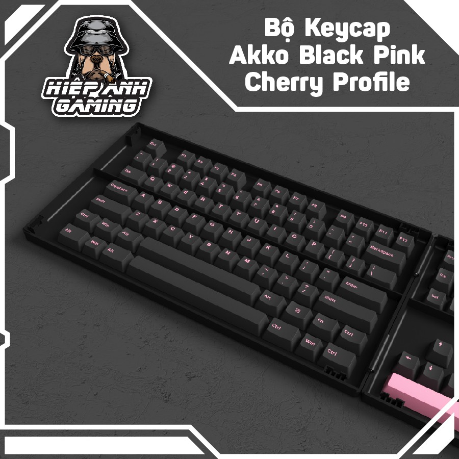 Bộ Keycap Black Pink  - Cherry Profile dành cho bàn phím cơ