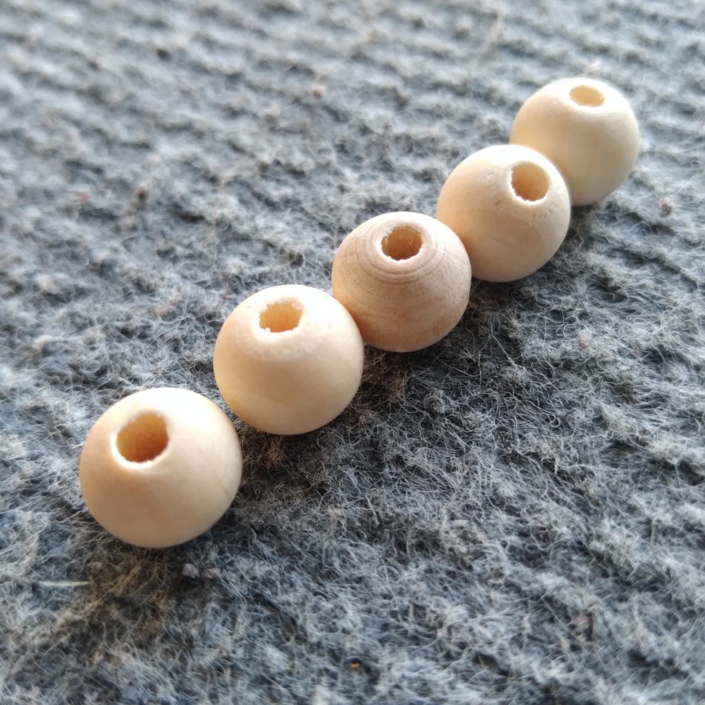 Hạt gỗ tròn loại nhỏ làm đồ handmade trang trí nhà cửa
