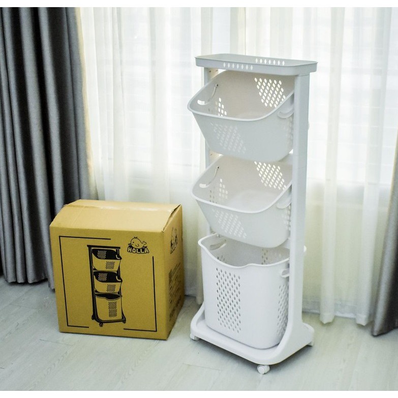 Kệ để đồ đa năng 3 tầng tiện dụng nhựa Việt nhật kèm bánh xe dễ dàng di chuyển