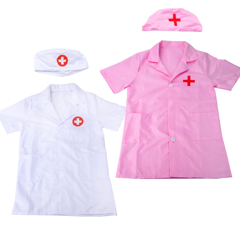 Bộ áo bác sĩ cho bé kèm mũ form Đẹp Chất Vải Tốt - Đồ chơi nhập vai