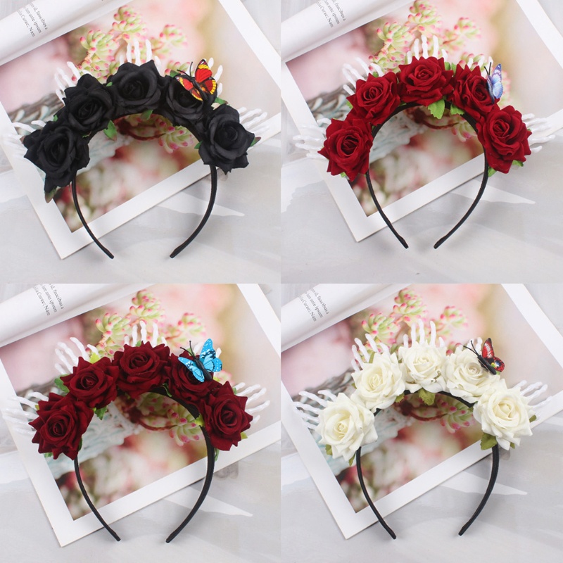 Băng Đô Hoa Hồng Hóa Trang Halloween