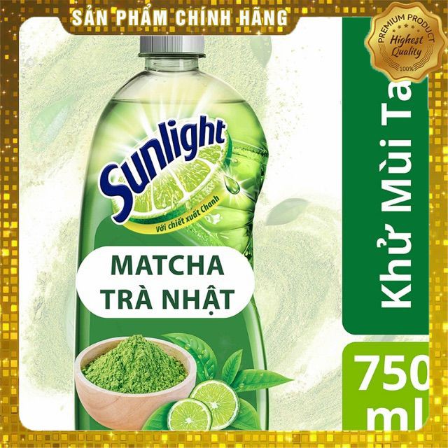 Nước rửa chén Sunlight Trà xanh chai 750g