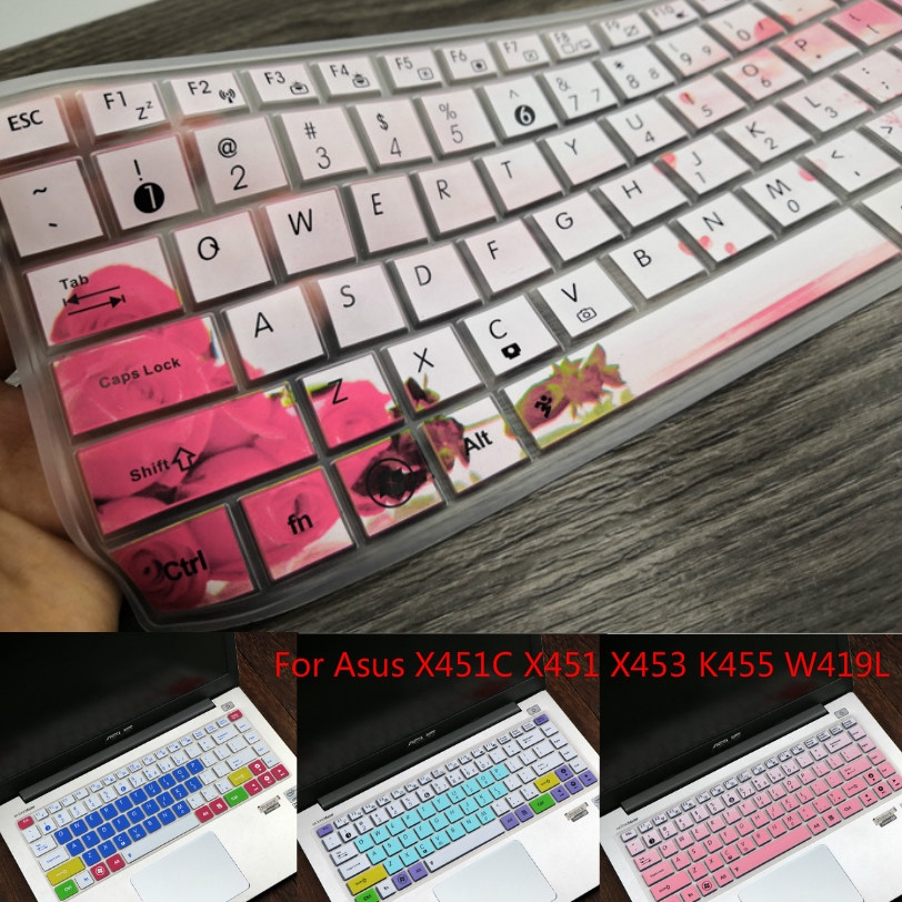Miếng Dán Bảo Vệ Bàn Phím Cho Laptop Asus X451C X451 X453 K455 W419L A456U A442U K401U E402Y F455L 14 Inch