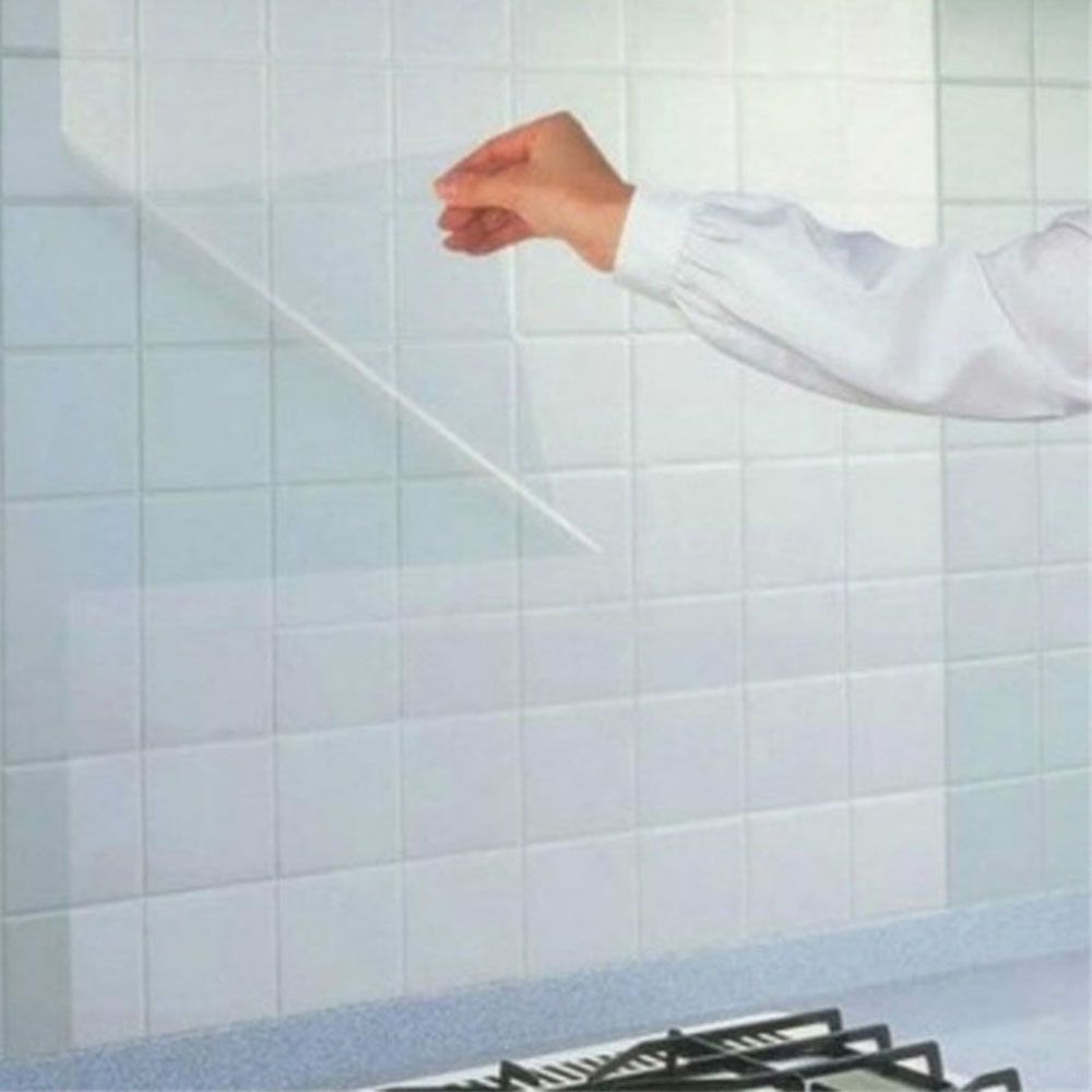 Hàng mới về Miếng dán tường trong suốt bảo vệ nội thất nhà bếp khỏi dầu bắn cháy nổ