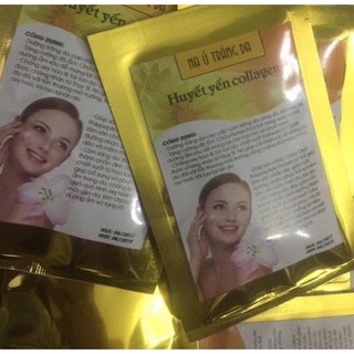 Mặt nạ huyết yến collagen - trắng face ngay lần đầu sử dụng