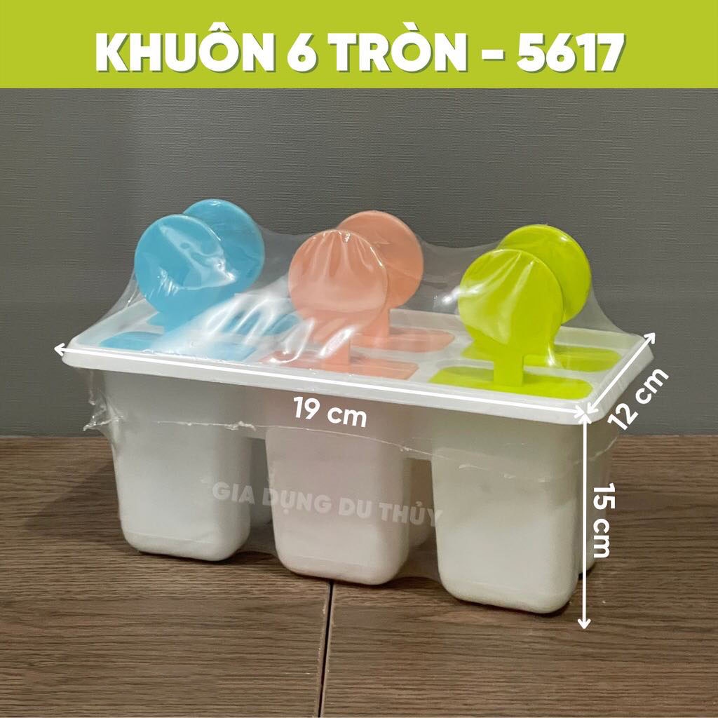 khuôn làm kem hình thỏ có nắp tay cầm, Khuôn làm kem 6 que nhựa Việt Nhật