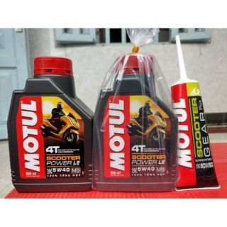 Combo 3 sản phẩm, 2 nhớt Motul Power LE 5w40 800ml và 1 nhớt lap Motul