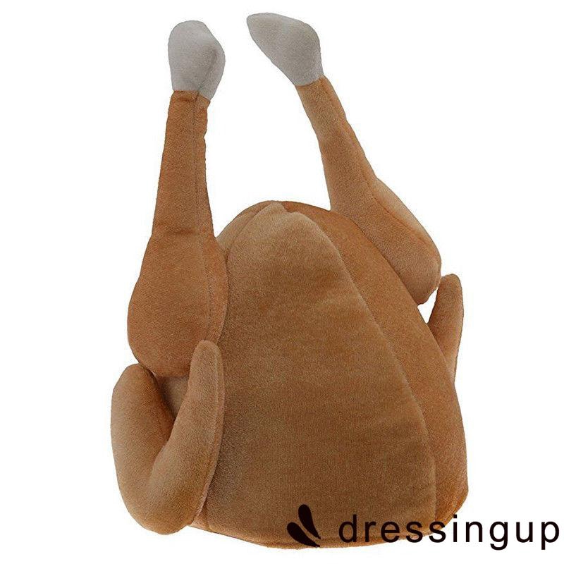 DRESSINGUP-Mũ Bông Hình Gà Tây Mới Lạ Dễ Thương
