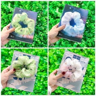 Combo 200 scrunchies phi bóng trơn size 12cm