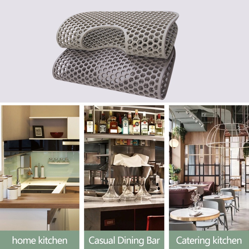 Thảm Silicone Cách Nhiệt Lót Bồn Rửa Chén Chống Văng Nước Tiện Dụng