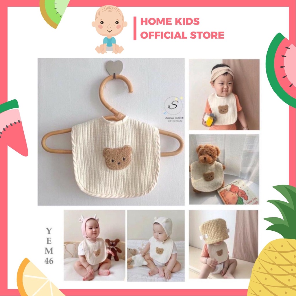 Yếm quàng cổ cho bé ORGANIC 100% SỢI BÔNG COTTON HỮU CƠ TỰ NHIÊN