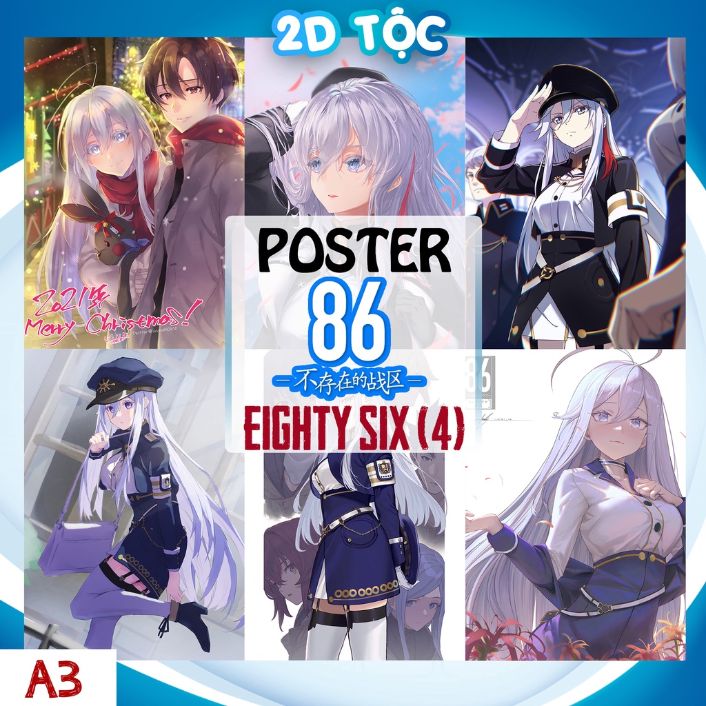 TRANH POSTER A3 ANIME 86 EIGHTY SIX (4) CHẤT LIỆU GIẤY CAO CẤP - 2D TỘC SHOP