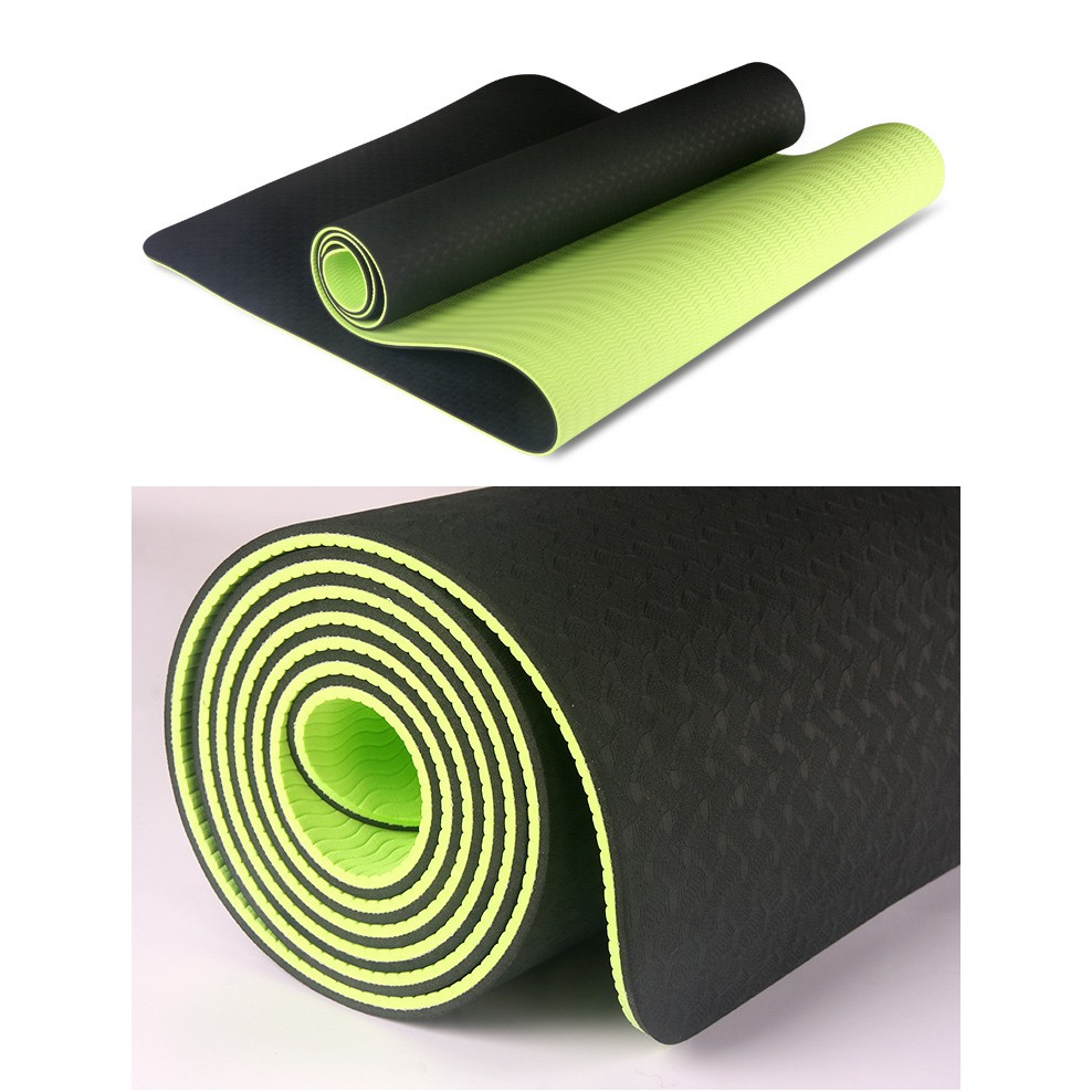 COMBO Thảm PTE 6mm 1 - 2 lớp +Bóng yoga 75cm giá cực hót