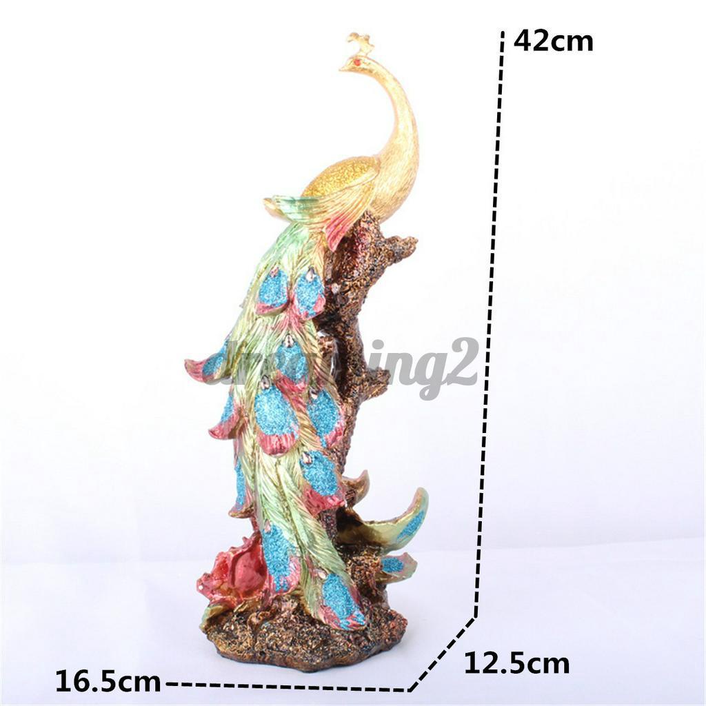 Bộ 2 Tượng Con Công Trang Trí